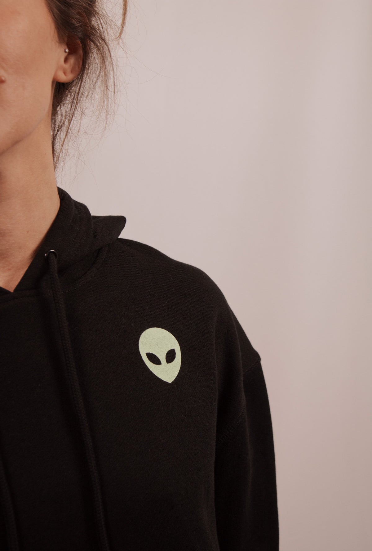 Alien Cropped Out Of This World Hoodie Glow In The Dark Your